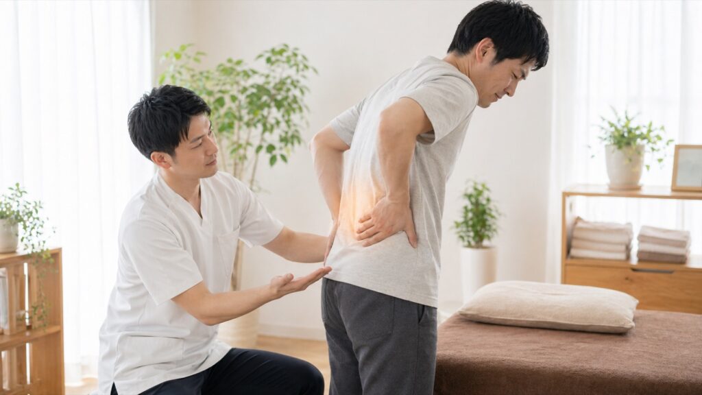 腰痛でお悩みの方への施術イメージ